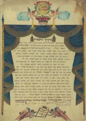 Ketubah, Londres, 1836
